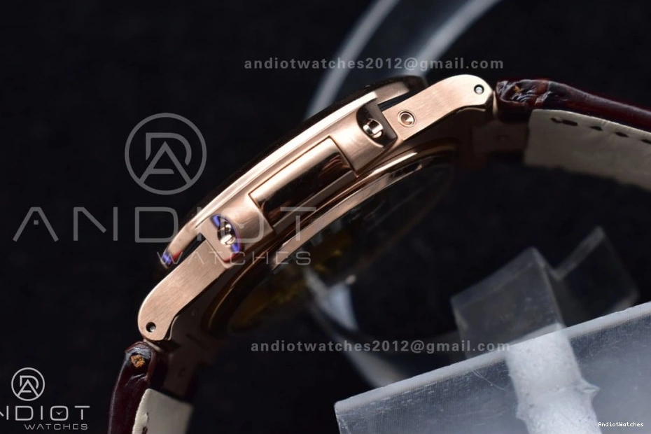 Croco Gray GRF 912 Best Brown Nautilus on 5712 Premium RG Strap SS Edition A23J Dial 0921